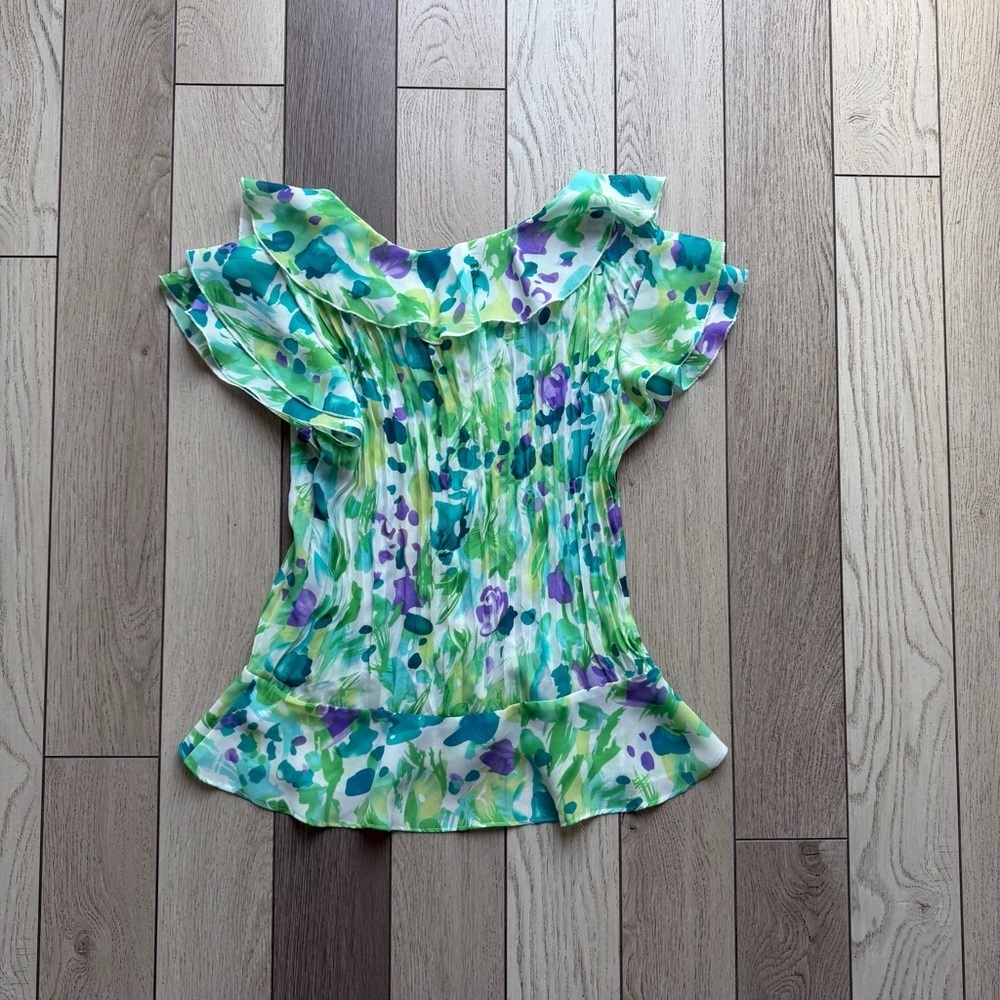 Sunny Leigh Multicolor Petite Floral Blouse - Picture 4 of 6